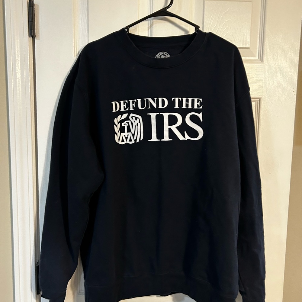 Black Defund The IRS Men's Sweatershirt